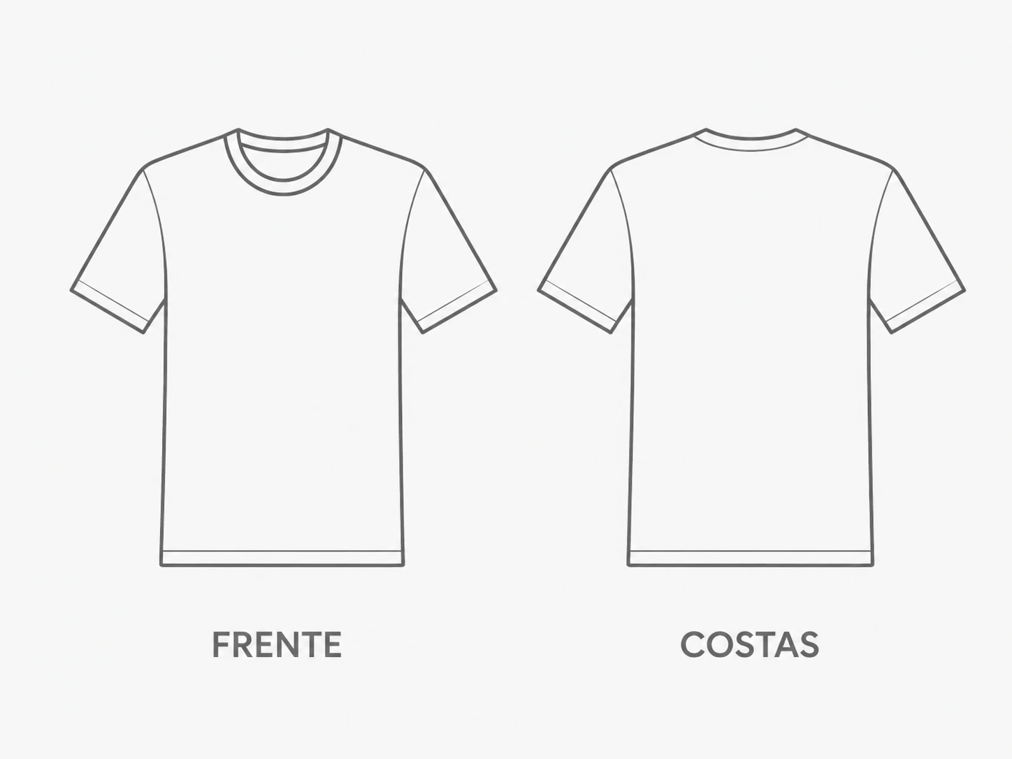 Aplicação da estampa em camiseta frente e costas